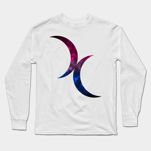 Bisexual Moons Long Sleeve T-Shirt by Bloodfire09